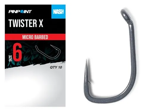 Nash háčky twister x micro barbed 10 ks - velikost 2