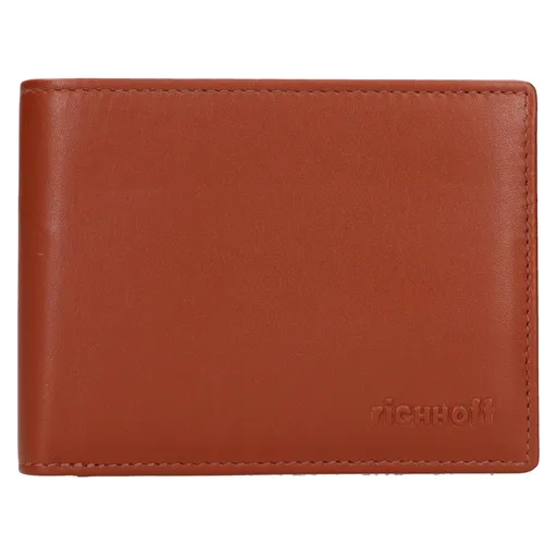 Pánská kožená slim peněženka Richhoff Petr - koňak