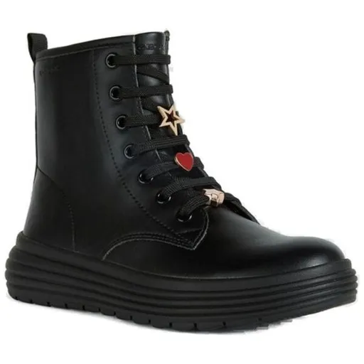 Geox J PHAOLAE Dívčí kotníková obuv, černá, velikost