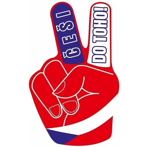 SPORT TEAM FANOUŠKOVSKÁ RUKA ČR Fanouškovská ruka, červená, velikost