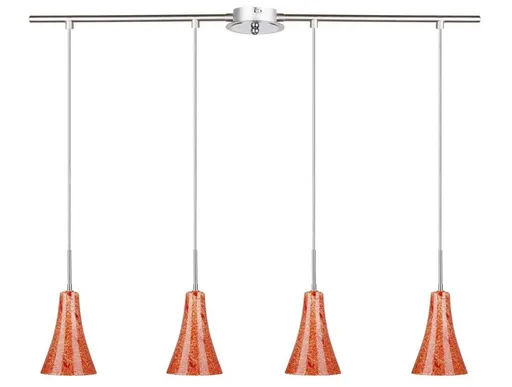 Závěsná stropní lampa Rufi s chromem/saténovým niklem 4xE14