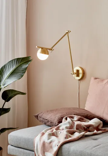 NORDLUX nástěnné svítidlo Contina 5W G9 mosaz opál 2010971035