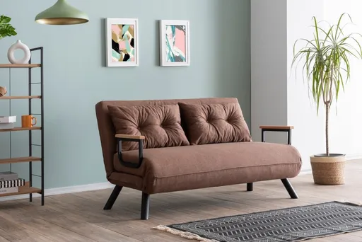 Dvoumístná rozkládací pohovka Sando 2-Seater - Light Brown
