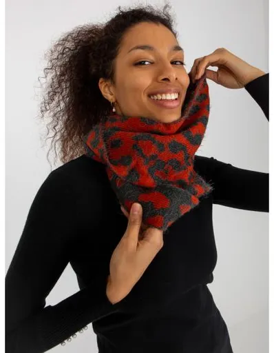 Dámský komín vzorovaný TIA šedo-oranžový