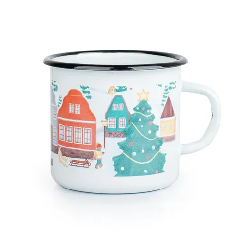 Smaltovaný hrnek TORO 370ml vesnička