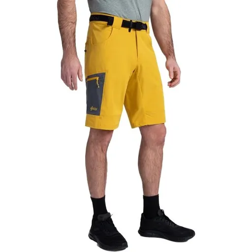 KILPI NAVIA Pánské outdoorové kraťasy, zlatá, velikost XXXL