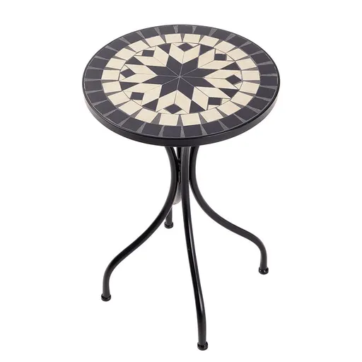 PALAZZO Zahradní stolek 35 cm - krémová/černá