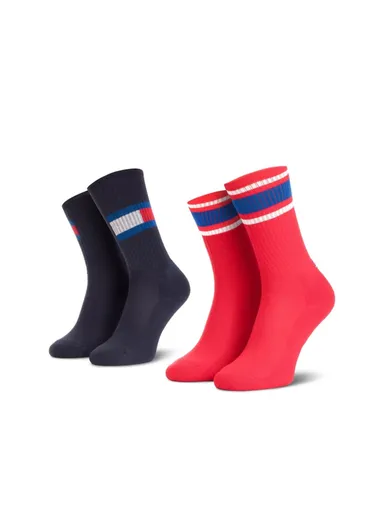 Tommy Hilfiger chlapecké červeno modré ponožky 2 pack 394020001 27