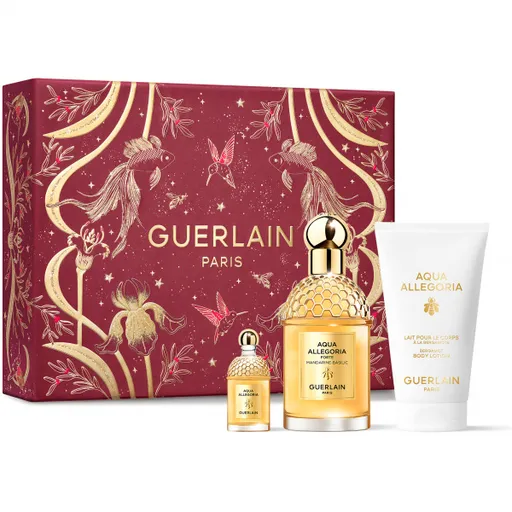 Guerlain Aqua Allegoria  Forte Mandarine Basilic  dárková sada (parfémová voda 75 ml + tělové mléko 75 ml + miniatura 7,5 ml)