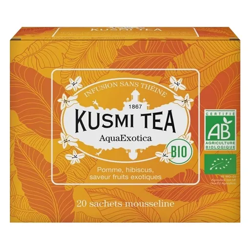 Bio organický čaj AquaExotica Kusmi Tea 20 mušelínových sáčků