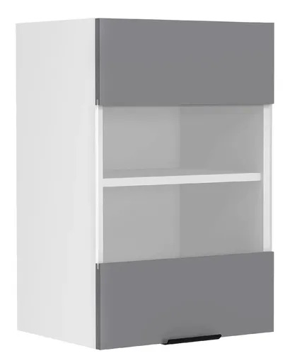 VCM Nástěnná skříňka ze skla 40 cm "Fasola", antracitová