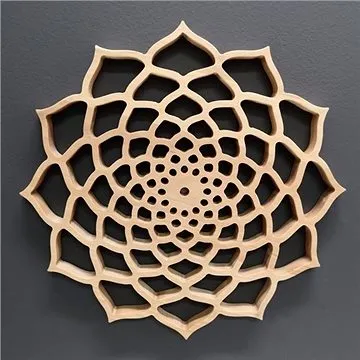 AMADEA Dřevěná mandala na zavěšení, masivní dřevo, průměr 30 cm, tl. 20 mm (34665-00)