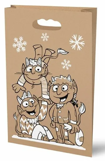 Taška MFP Mikuláš papír hnědý 26x41x11cm