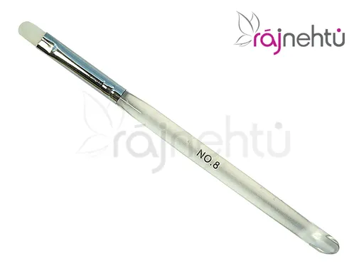 Štětec na gel #8 - bílý,čirý