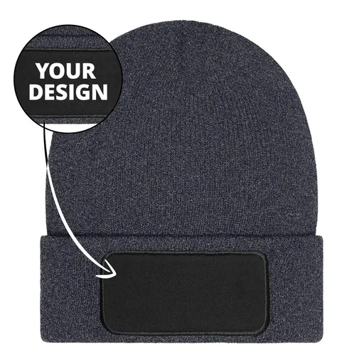 Myrtle Beach (Daiber) Čepice s nášivkou MB7407 - Tmavě šedý melír