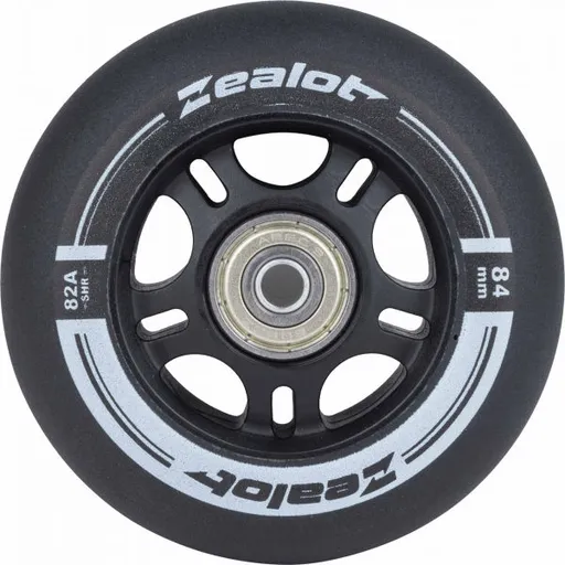 Zealot 84-82A WHEELS + BEARINGS 4PCS Sada in-line koleček s ložisky, černá, velikost