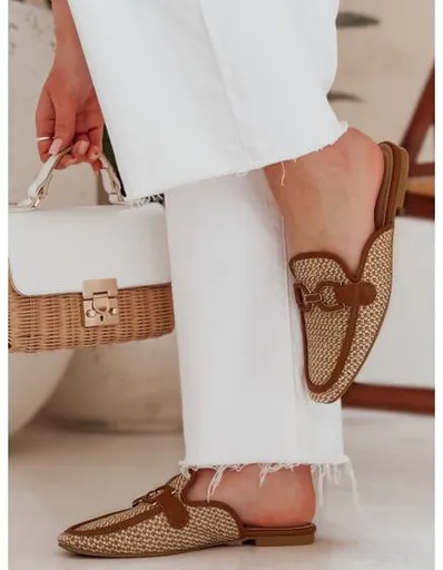 Dámské pantofle mule SOFTINO kamelové