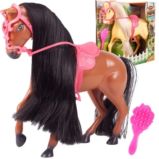 Velký koník s česací hřívou - tmavě hnědá