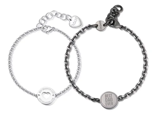 S'Agapõ Sada ocelových náramků pro tátu a dceru Me + You SEY15