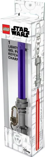 LEGO Star Wars gelové pero Světelný meč s klipem - fialové