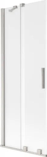 MEXEN/S Velar dvoukřídlá posuvná vanová zástěna 70 x 150, dekor, nikl kartáčovaný 896-070-000-31-97