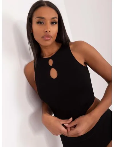 Dámský top bez rukávů černý