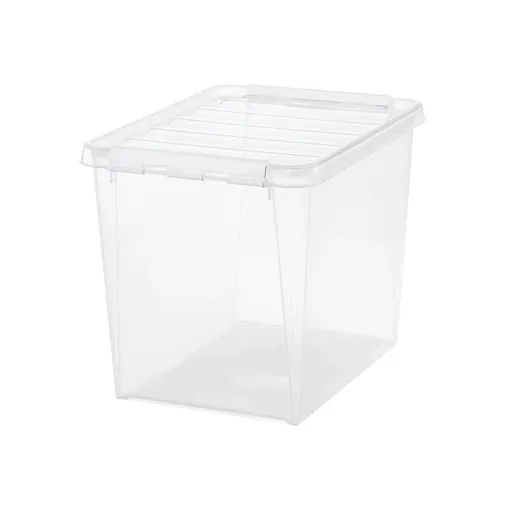 SmartStore Úložný box s bílými klipy Classic, 25 l, 25 l