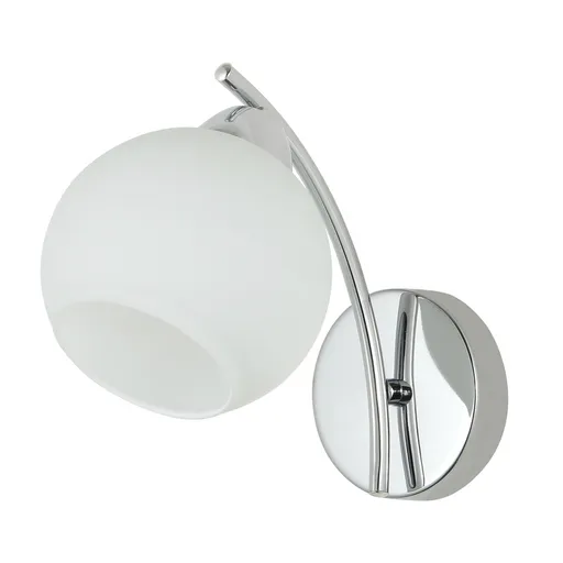 Nástěnná lampa AMOS Chrome 1x40W E27 bílé stínidlo