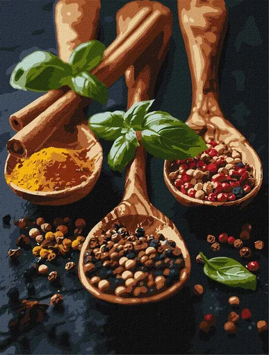 Ideyka Malování podle čísel - Koření art_selena_ua 30 x 40 cm