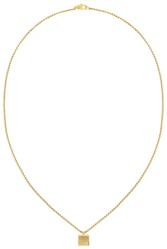 Calvin Klein Moderní pozlacený náhrdelník Sculptural 35000487