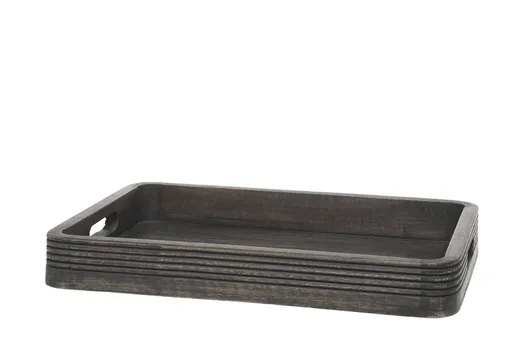 Granitový antik dřevěný servírovací podnos s uchy Tours Tray - 30*40 cm 61087825