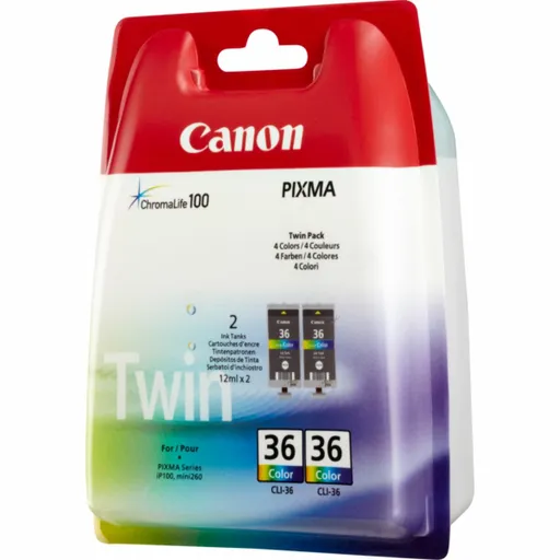 CANON CLI-36 - originální cartridge, barevná, 2x249