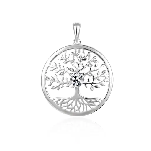 Agato Stříbrný přívěsek Strom života se zirkony AGT-H02W