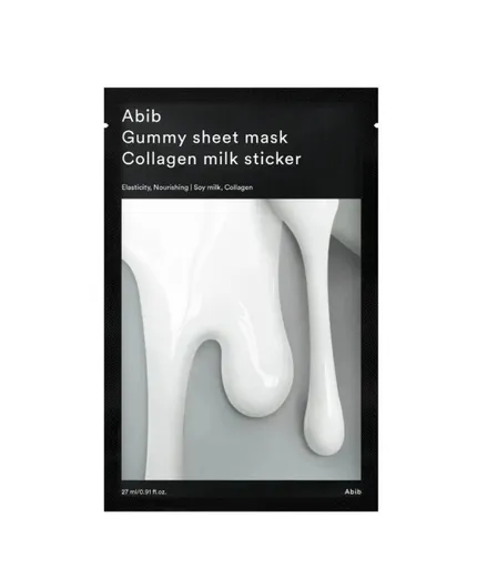 Abib Plátýnková maska Collagen Milk Sticker (Gummy Sheet Mask) 27 ml