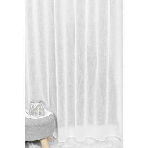 Záclona markizeta plain, Reindrop s olůvkem metráž, bílá 140 cm
