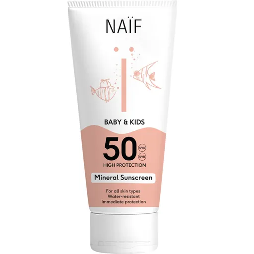 NAÏF Ochranný krém na opalování pro děti a miminka SPF 50 Baby & Kids (Mineral Sunscreen) 100 ml