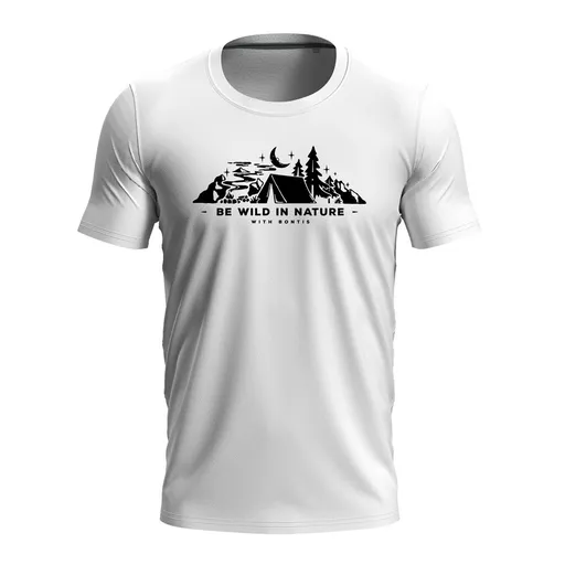 Bontis Tričko BE WILD IN NATURE - Bílá | L