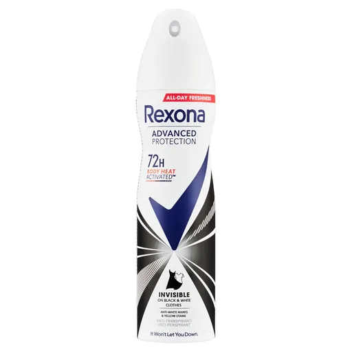 Rexona Antiperspirant ve spreji Advanced Protection Invisible Black & White 150 ml