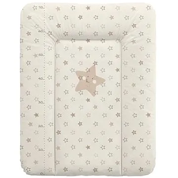 CEBA BABY Podložka na komodu měkká - Hvězdy béžová (5907672329543)