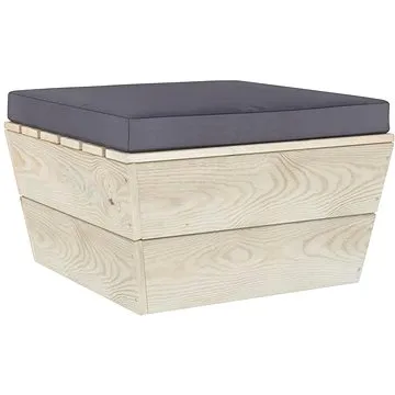 Poduška na nábytek z palet 60 x 60 x 6 cm antracitová textil (315076)