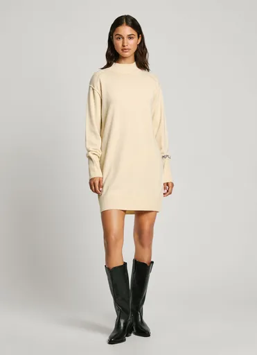 Pepe Jeans dámské krémové šaty HAZEL PL953593814 M