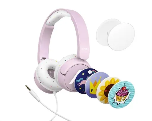 LAMAX SoundKid1 - náhlavní sluchátka - růžová
