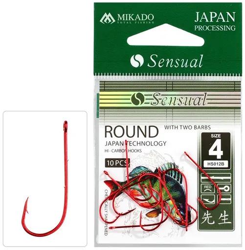 Mikado háčky sensual round s protihroty red - 10