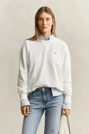 MIKINA GANT SHIELD C-NECK SWEAT EGGSHELL