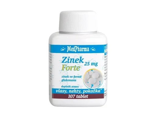 MedPharma Zinek 25 mg Forte 107 tablet 1 kus: 1x107 tbl.