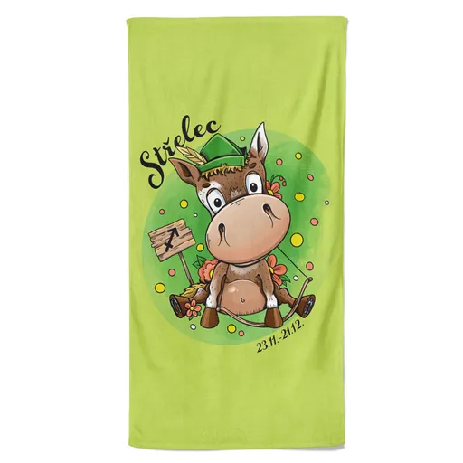 Osuška Koňská znamení – střelec (Velikost osušky: 70x140cm)
