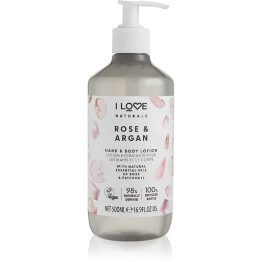 I Love Naturals Rose & Argan tělové mléko 500 ml