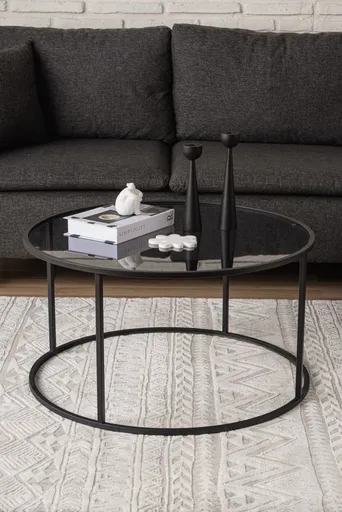 Konferenční stolek Startis 80 - Black, Fume