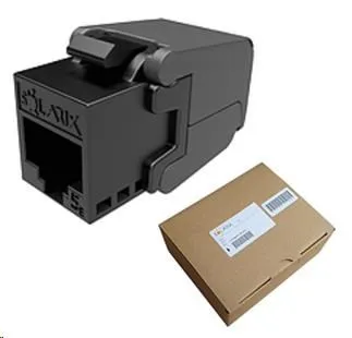 Solarix MULTIPACK 24 ks - keystone CAT5E UTP RJ45 černý samořezný SXKJ-5E-UTP-BK-SA