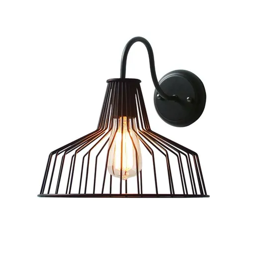 ACA Lighting Vintage nástěnné svítidlo KS1525W1BK